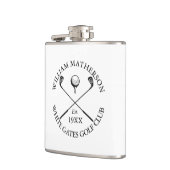 Flasques Personnalisé Modern Classic Golf Club Nom (Gauche)