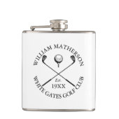 Flasques Personnalisé Modern Classic Golf Club Nom (Devant)