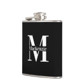Flasques Personnalisé sur mesure Monogrammé Noir (Gauche)