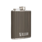 Flasques Personnalised brown retro pinstripes (Droite)