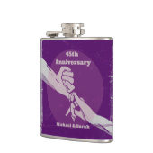 Flasques Personnaliser anniversaire couple romantique main (Gauche)