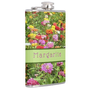 FLASQUES PERSONNALISER CE CHAMP DE FLEURS COLORÉES FLASK