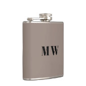 Flasques Personnaliser Deux initiales Mariage Faveurs beige (Droite)