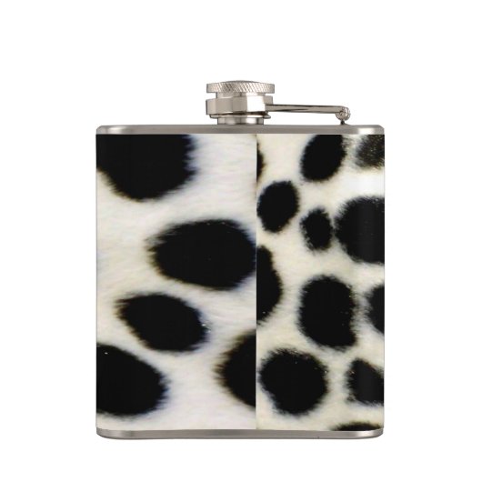 Flasques Personnaliser fourrure dalmate Texture noir et bla (Dos)