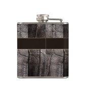 Flasques Personnaliser le cuir Brown Groomsman recouvert (Dos)