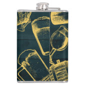 Flasques Personnaliser le thème de la brasserie Dark Green (Dos)