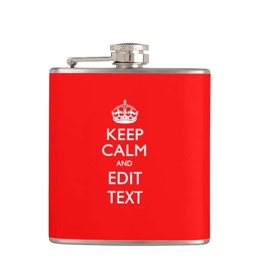 Flasques Personnalité du KEEP CALM AND Edit Text (Devant)