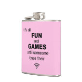 Flasques Perte WiFi Internet Hip Flask - Rose clair (Gauche)