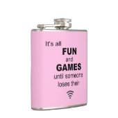Flasques Perte WiFi Internet Hip Flask - Rose clair (Droite)