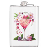 Flasques Pétales et prosecco Rose Floral Fête de Mariage  (Dos)