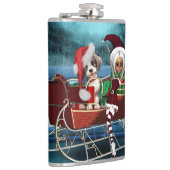 Flasques Petit chiot et elfe de Noël (Droite)