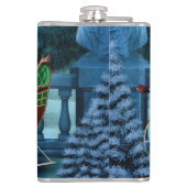 Flasques Petit chiot et elfe de Noël (Dos)