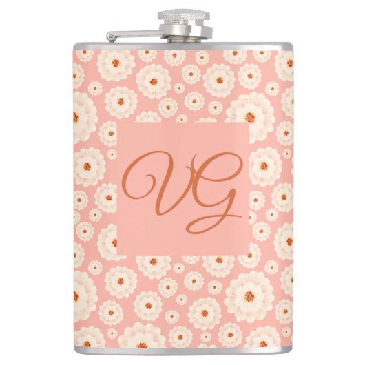 Flasques Petit Monogramme en poudre rose (Devant)