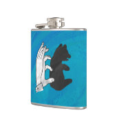 Flasques Petit Ours Ombre Sur Bleu (Gauche)