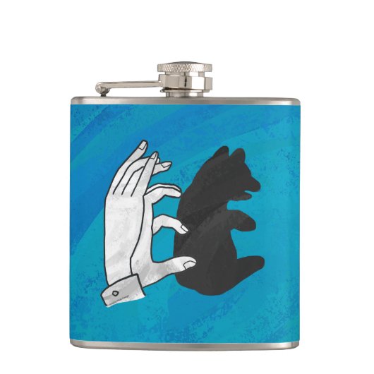 Flasques Petit Ours Ombre Sur Bleu (Devant)