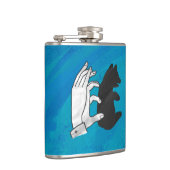 Flasques Petit Ours Ombre Sur Bleu (Droite)