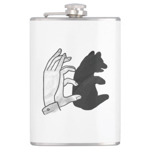 Flasques Petit ours Ours Silhouette Main
