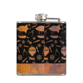 Flasques Petit Steampunk Rusty Airship Thème Personnalisé N (Dos)