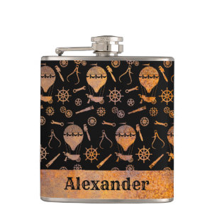 Flasques Petit Steampunk Rusty Balloon Thème Personnalisé N