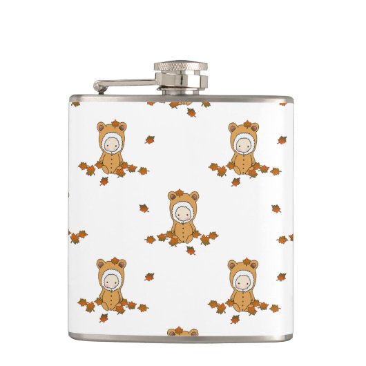 Flasques Petits bébés d'automne en Feuille en chute (Devant)