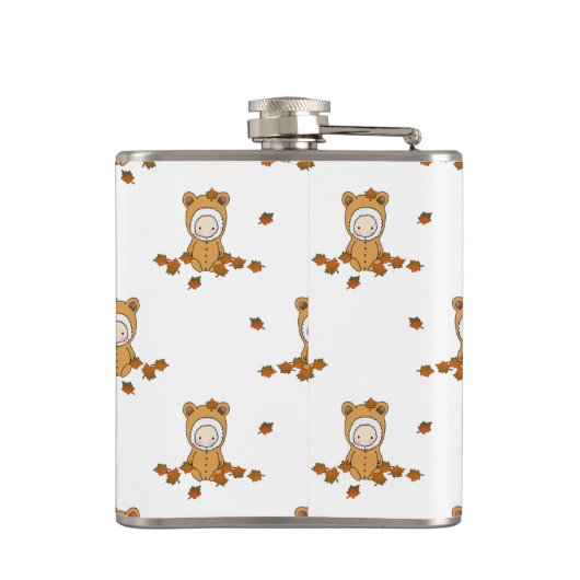 Flasques Petits bébés d'automne en Feuille en chute (Dos)