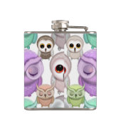 Flasques Petits hiboux mignons aux couleurs pastel (Dos)