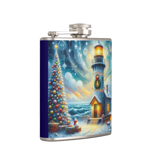 Flasques Phare de Noël Arbre Nautique Bleu Côtier (Droite)