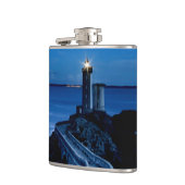 Flasques Phare sur mur dans l'océan la nuit (Gauche)