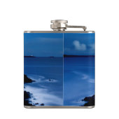 Flasques Phare sur mur dans l'océan la nuit (Dos)