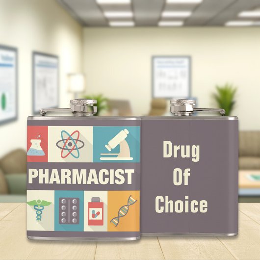 Flasques Pharmacien Professionnel Iconique Conçu