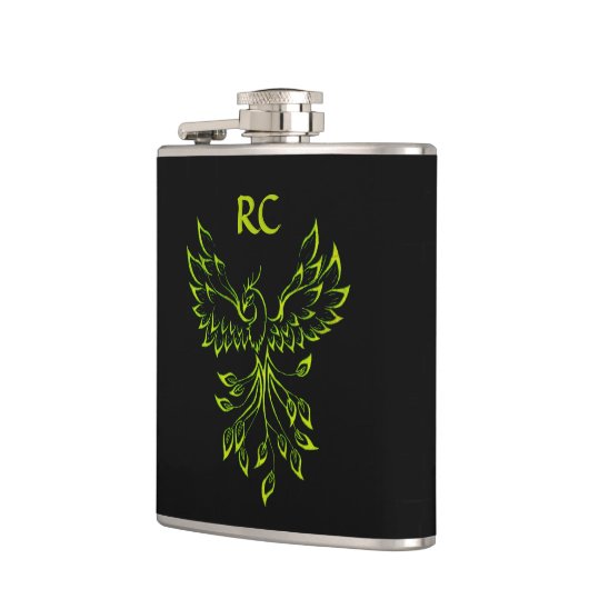 Flasques Phoenix se lève sur les initiales noires (Gauche)