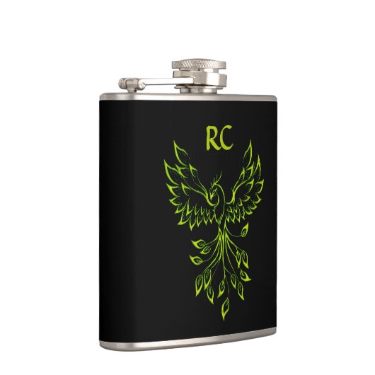 Flasques Phoenix se lève sur les initiales noires (Droite)