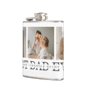 Flasques Photo Collage moderne & Gris Meilleur Papa Jamais  (Gauche)