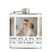 Flasques Photo Collage moderne & Gris Meilleur Papa Jamais  (Devant)