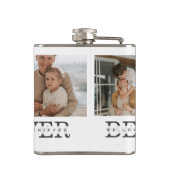 Flasques Photo Collage moderne & Gris Meilleur Papa Jamais  (Dos)