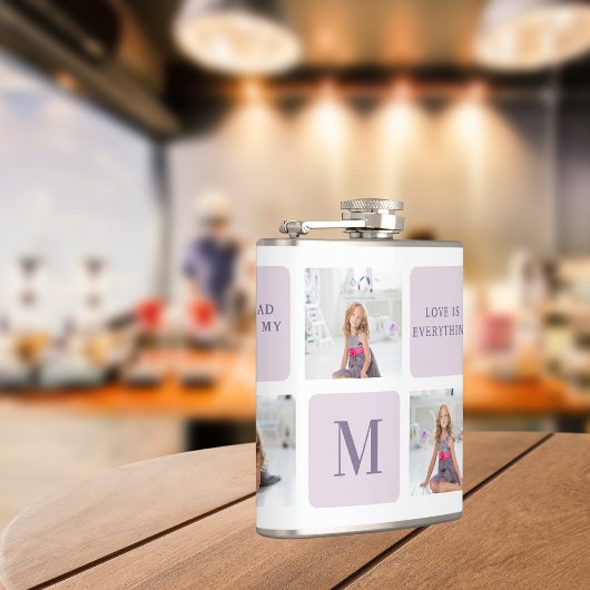 Flasques Photo Collage moderne Joyeux jour des mères violet