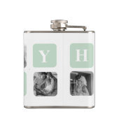 Flasques Photo Collage moderne Mint Best Hubby Cadeau (Dos)