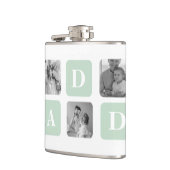 Flasques Photo Collage moderne Mint & Happy FathersDay Cade (Gauche)