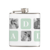 Flasques Photo Collage moderne Mint & Happy FathersDay Cade (Devant)