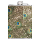 Flasques Photo de beau paon avec les plumes écartées (Dos)