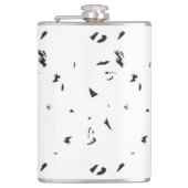 Flasques photo en noir et blanc d'un troupeau d'oiseaux (Devant)