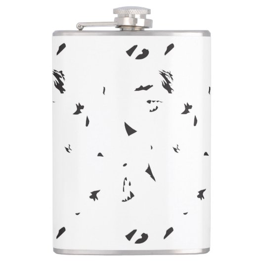 Flasques photo en noir et blanc d'un troupeau d'oiseaux (Devant)