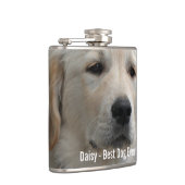 Flasques Photo personnalisée et nom de chien de golden (Droite)