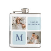 Flasques Photos de Collage moderne Bleu Meilleurs Pères Cad (Devant)