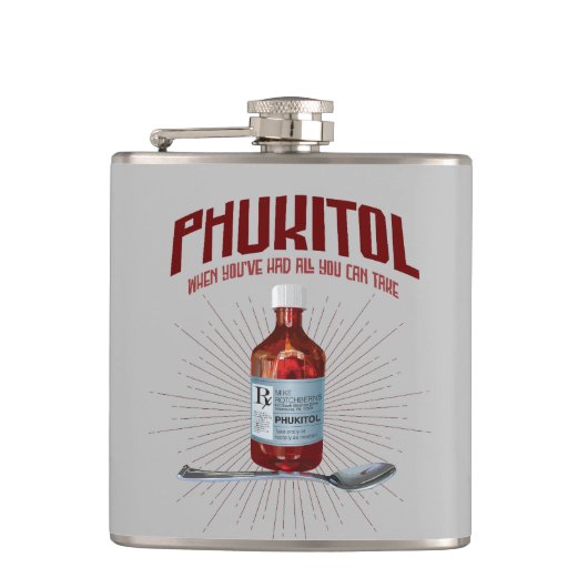 Flasques Phukitol - Médecine de la frustration drôle (Devant)