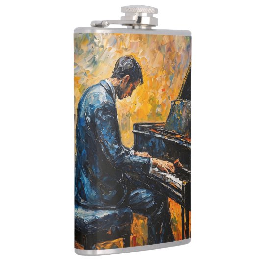 Flasques Piano Player - Peinture à l'huile (Droite)