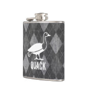 Flasques Pictogramme de canard sur le Jacquard noir Grunge (Gauche)