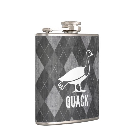 Flasques Pictogramme de canard sur le Jacquard noir Grunge (Droite)