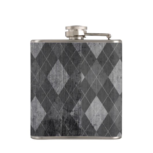 Flasques Pictogramme de canard sur le Jacquard noir Grunge (Dos)