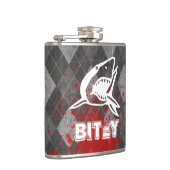 Flasques Pictogramme de requin sur le Jacquard noir Grungy (Droite)